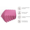 Коврик-пазл UNIX FIT влагостойкий для йоги и фитнеса, 30 х 30 х 1 см, розовый, 24 шт. EVAMU24PK